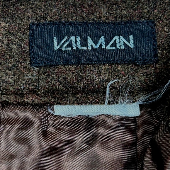 VALMAN Skirt Womens Size Medium Brown Tweed Midi ALine Button Fly Pockets - Picture 4 of 10